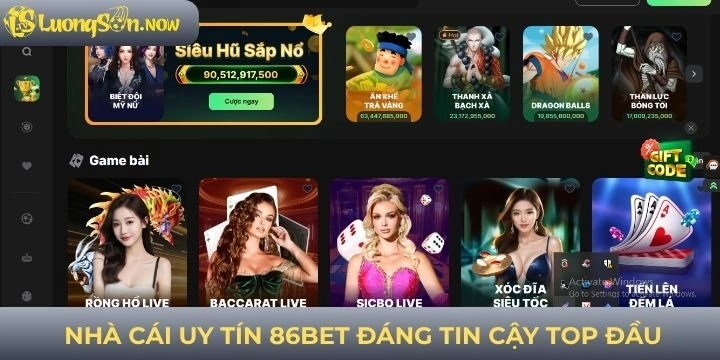 Nhà cái uy tín 86BET điểm đến đáng tin cậy top đầu