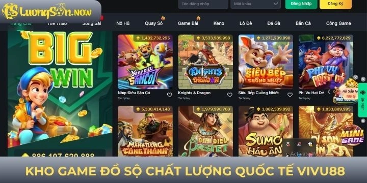 Sản phẩm giải trí cá cược đổi thưởng đình đám Vivu88