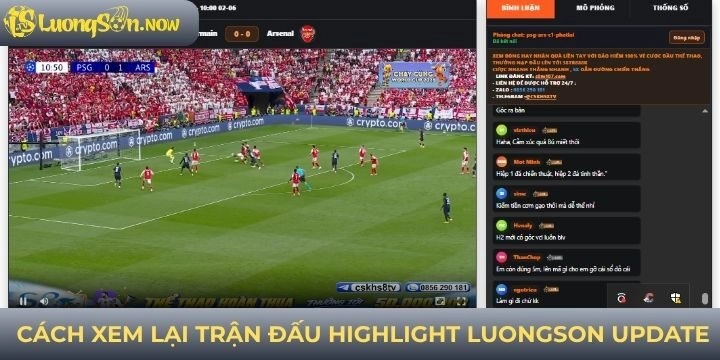 Hướng dẫn bạn các bước xem highlights ở kênh luongsontv