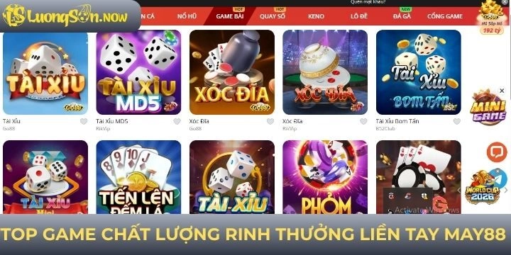 Siêu phẩm giải trí chất lượng rinh thưởng liền tay May88