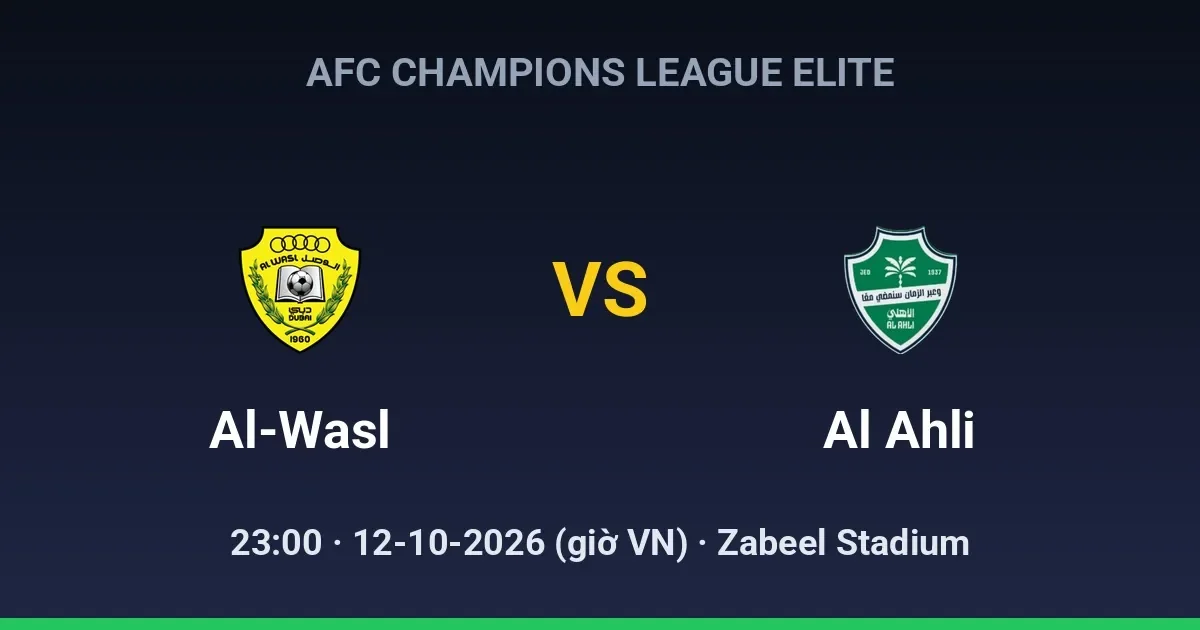 Al-Wasl SC vs Al Ahli SC