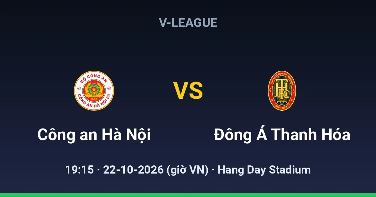 Công an Hà Nội vs Đông Á Thanh Hóa