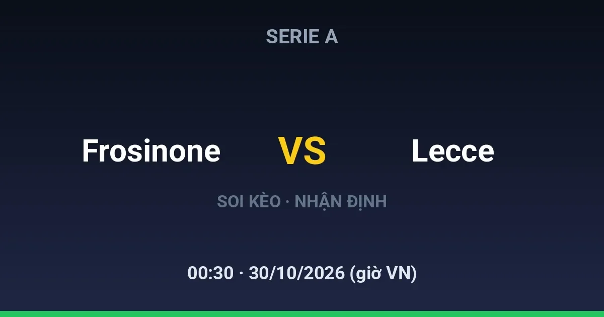Frosinone vs Lecce