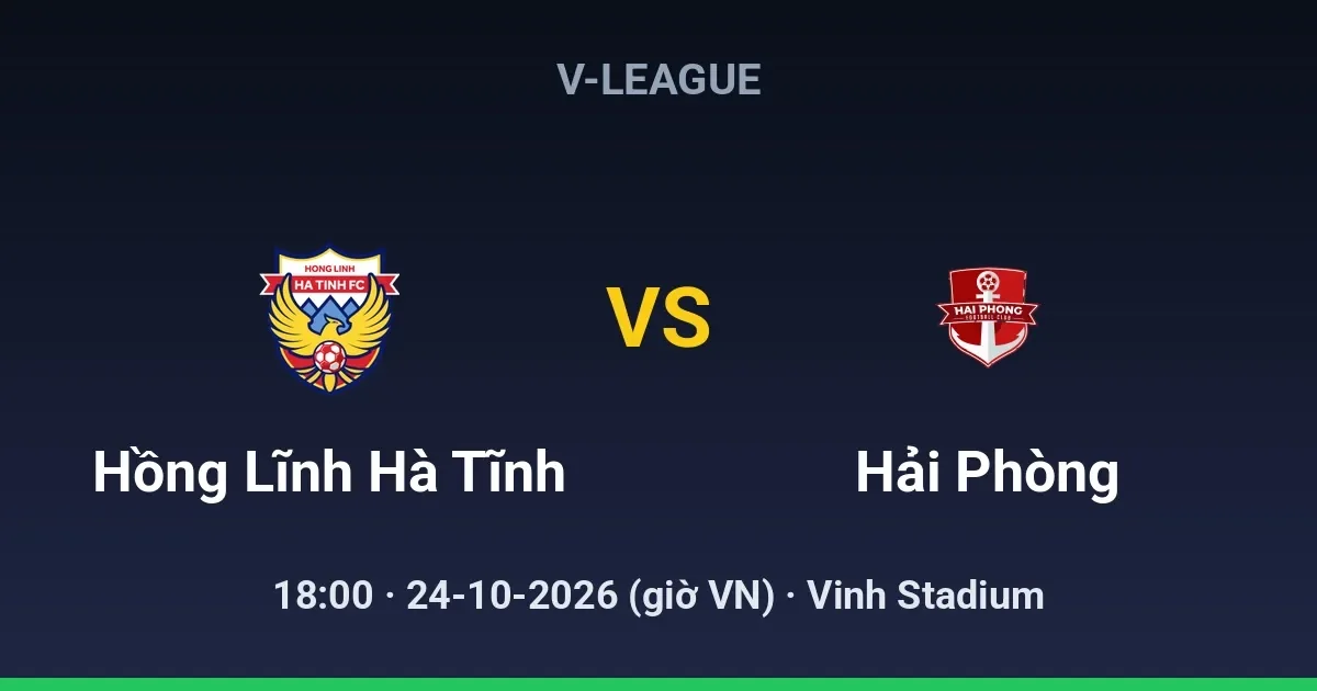 Hồng Lĩnh Hà Tĩnh vs Hải Phòng