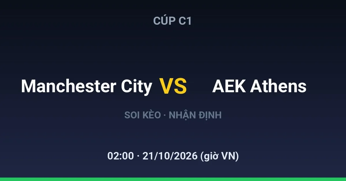 Manchester City vs AEK Athens