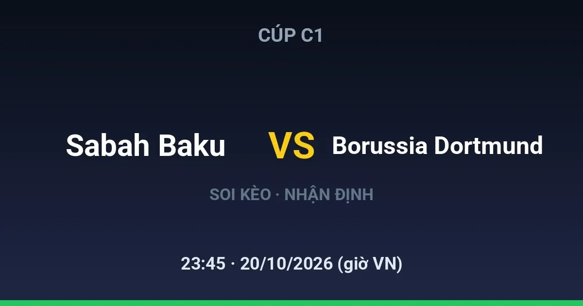 Sabah Baku vs Borussia Dortmund