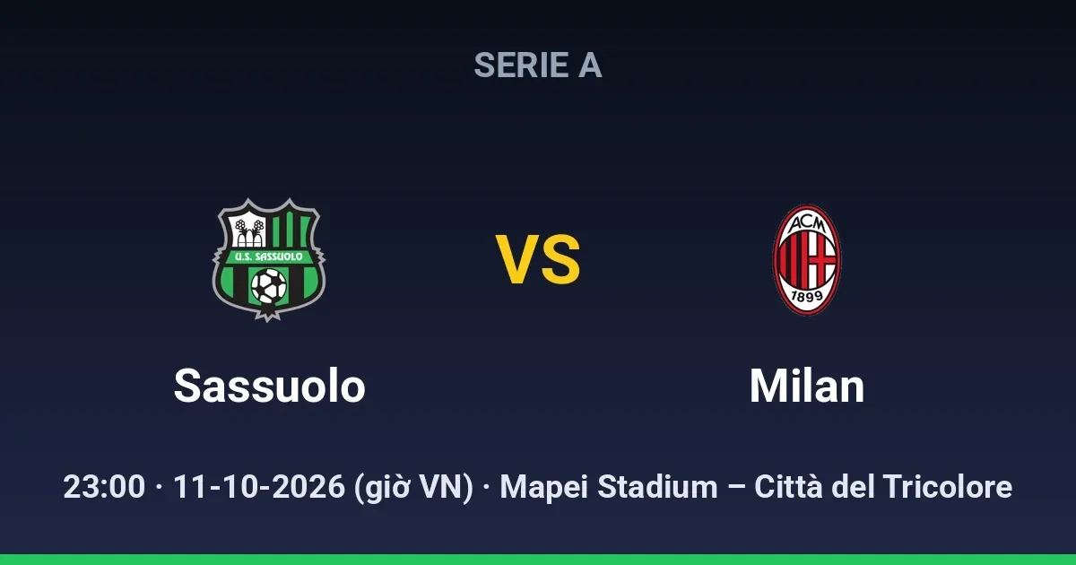 Sassuolo vs AC Milan