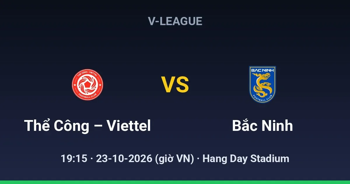 Thể Công – Viettel vs Bắc Ninh