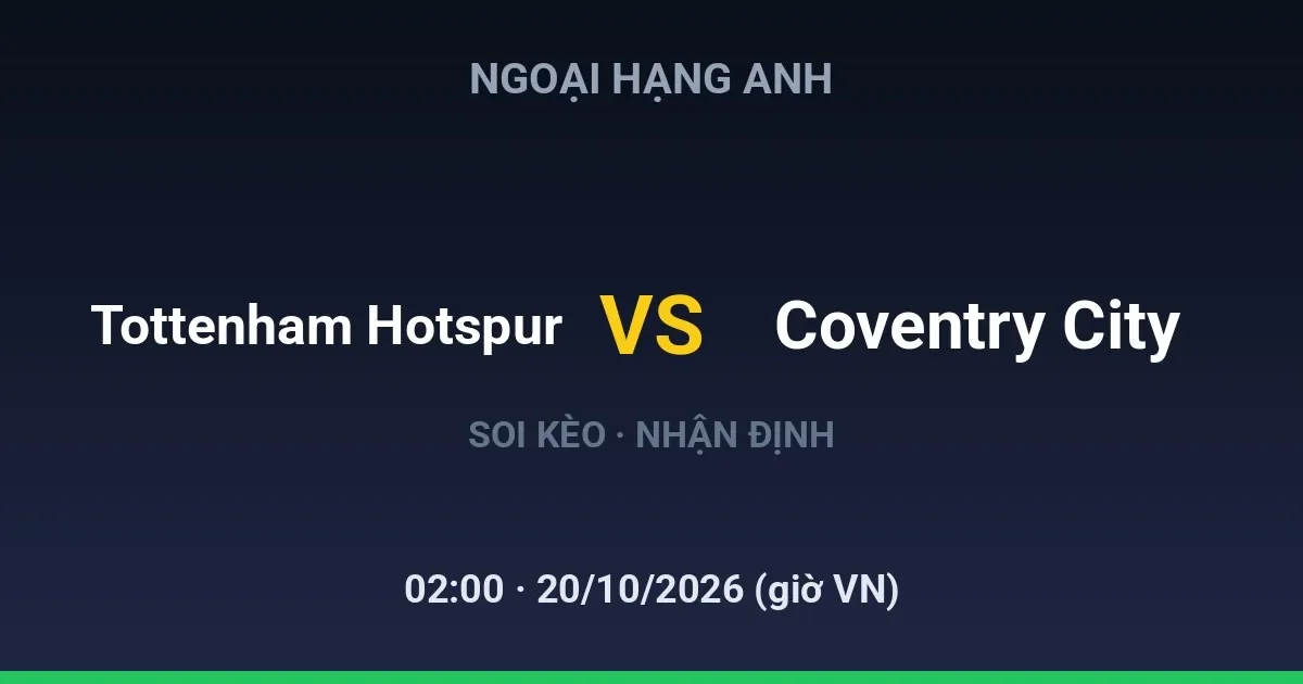 Tottenham Hotspur vs Coventry City
